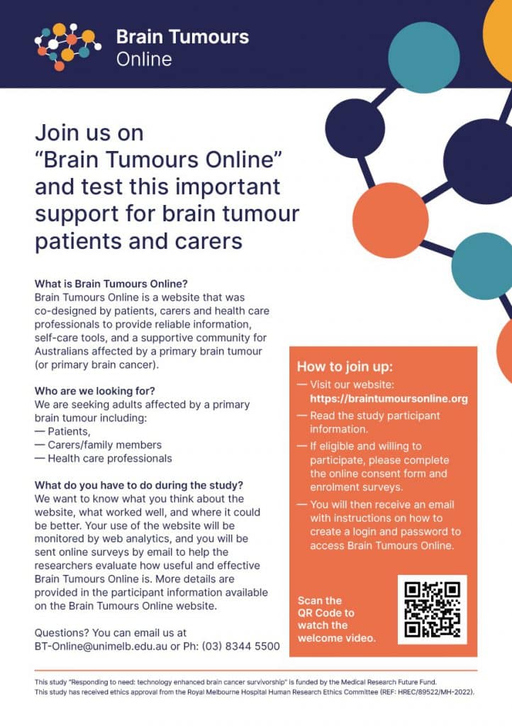 Brain Tumours Online flyer